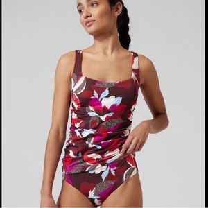 Athleta Tankini top floral 36 B/C